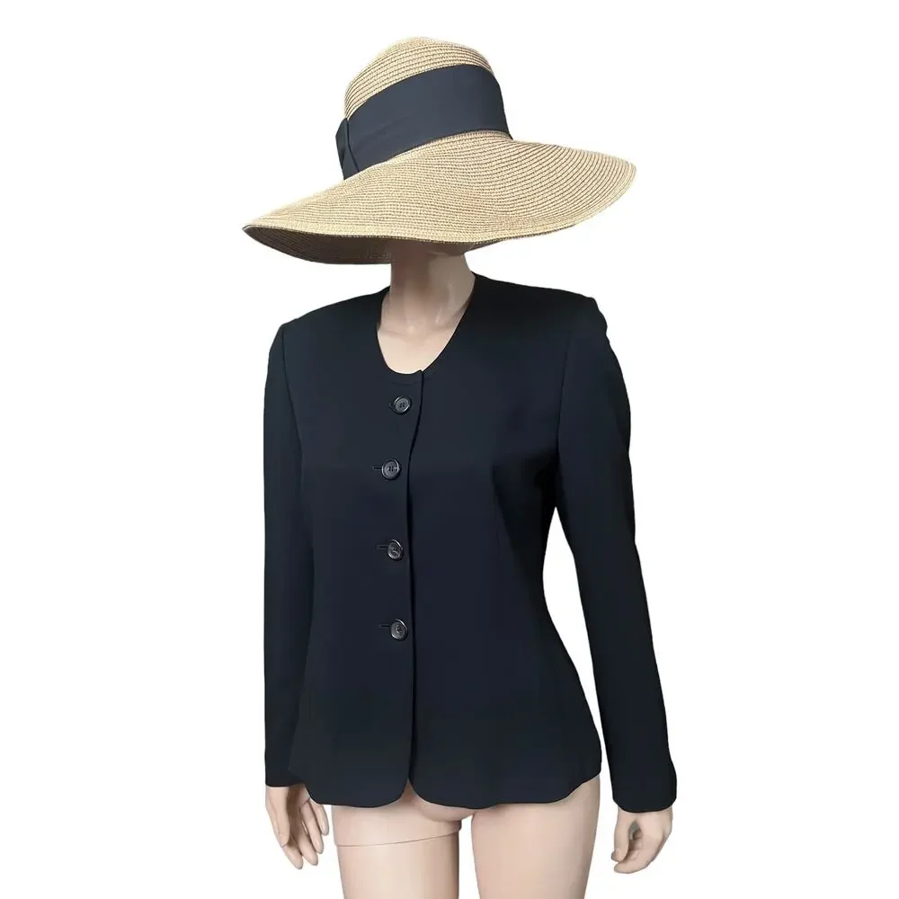 Luciano Barbera Black Jacket for Bergdorf Goodman Sz 42 100% Wool Made in Italy - Picture 5 of 15